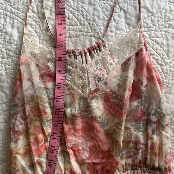 Phase II California. Maxi Halter Style Dress. No Size. Red Multicolor Floral - Picture 11 of 12